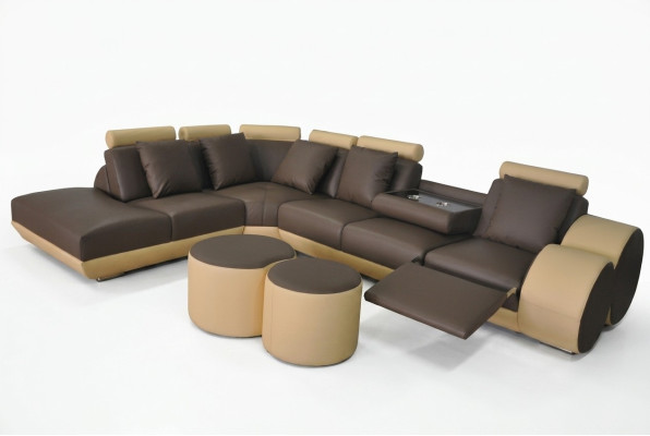 XXL Kanapa Duża Narożnik Sofa Skóra Narożnik Ustawić Narożnik Krajobraz Podkładka Living L Shape