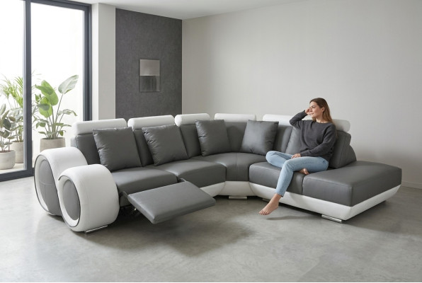 Kanapa Narożnik Sofa Skóra Narożnik Ustawić Narożnik Krajobraz Podkładka Design Living