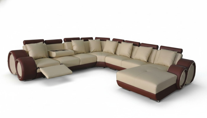 Kanapa Narożnik Sofa Skóra Narożnik Ustawić Narożnik Krajobraz Podkładka Deco Design Living