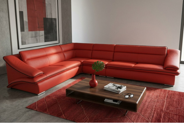 Design Skóra Podkładka Siedziba Narożnik Skóra Narożnik Krajobraz Pokój Nowa Sofa