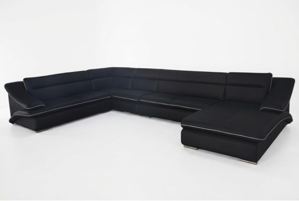 Narożnik Sofa Skóra Kanapa Narożnik Ustawić Narożnik Krajobraz U Shape Podkładka Nowość