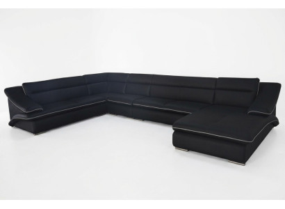 Narożnik Sofa Skóra Kanapa Narożnik Ustawić Narożnik Krajobraz U Shape Podkładka Nowość