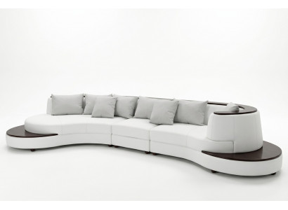 Luxury Living Narożnik Skóra Ustawić Podkładkę XXL Duża Sofa Kanapa U Kształt Narożnik