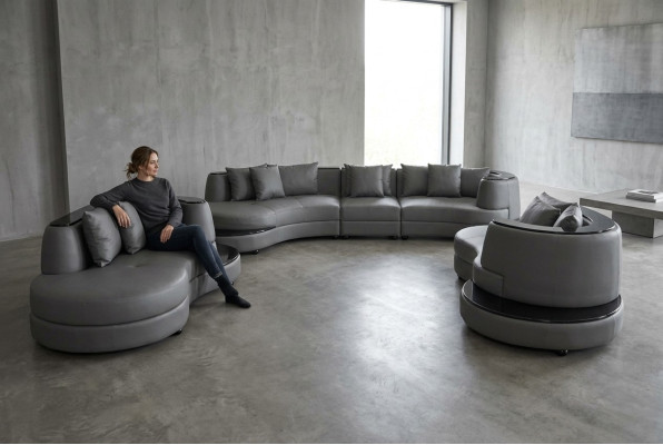 Luxury Living Narożnik Skóra Deko Ustawić Krajobraz Podkładka Narożnik XXL Duża Sofa