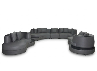 Luxury Living Narożnik Skóra Deko Ustawić Krajobraz Podkładka Narożnik XXL Duża Sofa