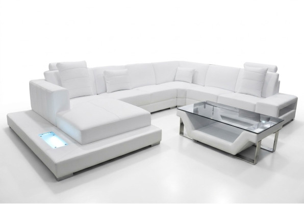 Narożnik Skóra Sofa Kanapa Podkładka Narożnik Siedziba Ustawić U kształt Żywy krajobraz design