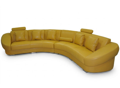 Okrągły Narożnik Sofa Kanapa Podkładka XXL Duża Okrągły Kanapa Żywy krajobraz U kształt żółty Nowość