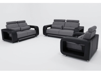 Sofa Ustawić Kanapa Podkładka Design Siedziba Kompletny Zestaw Skóra Materiał Obcios Nowy