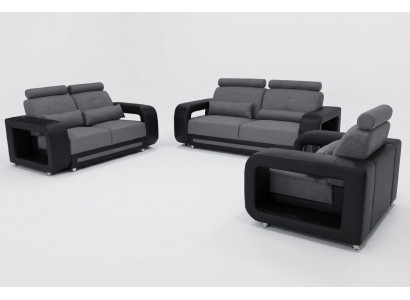 Sofa Ustawić Kanapa Podkładka Design Siedziba Kompletny Zestaw Skóra Materiał Obcios Nowy