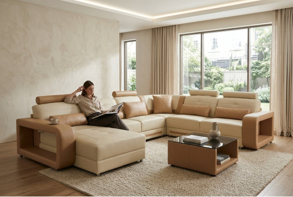Narożnik Sofa Kanapa Podkładka Narożnik Living Pokój Projektant Krajobrazu Kanapy Włókienniczy A1135