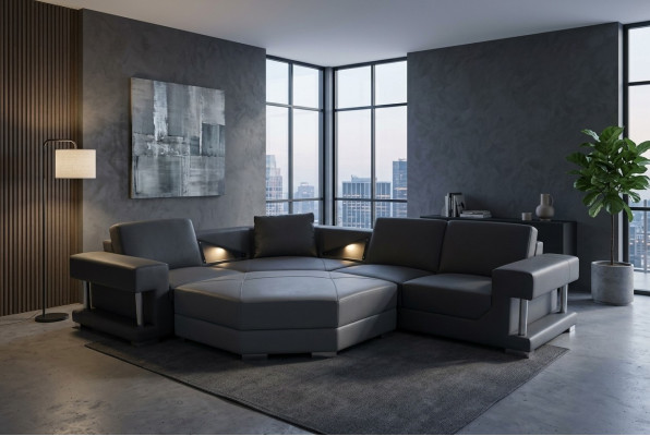 Narożnik Sofa Kanapa Podkładka Narożnik Living Landscape Designer Kanapy Włókienniczy A1131 Pokój
