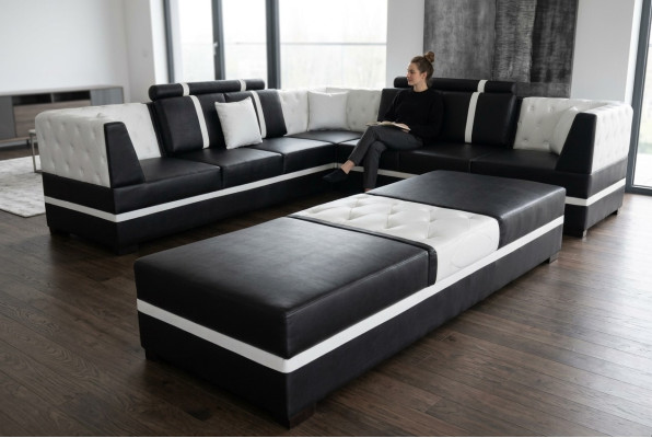 Narożnik Sofa Couch Żywy krajobraz Skóra Couchen Podkładka Narożnik Siedziba Ustawić