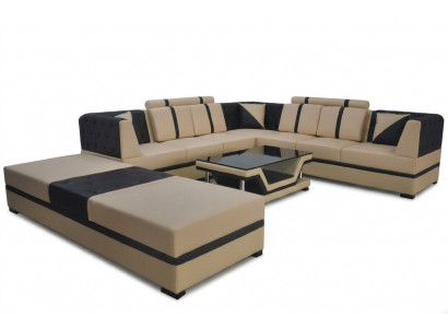 Narożnik Sofa Couch Żywy krajobraz Skóra Narożnik Couchen Podkładka Siedziba Ustawić