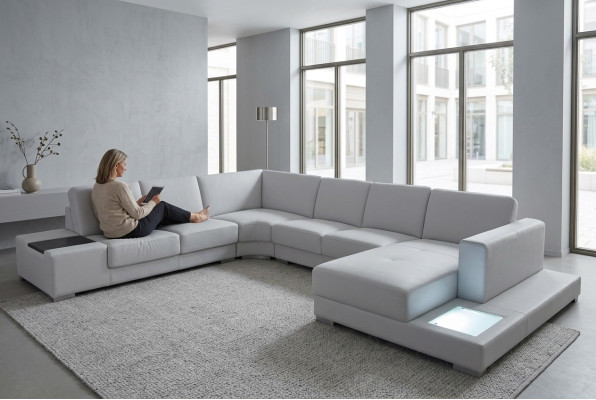 Narożnik Sofa Kanapa Podkładka Narożnik Living Pokój Projektant Krajobrazu Kanapy Włókiennicze