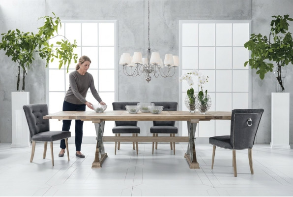 jadalnia Drewno stoły Zestaw do jadalni Krzesło Grupa New Tabela 4 Design