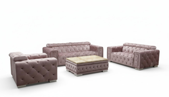 Komplet kanapowy Chesterfield 3+2+1 9914 w stylu Chesterfield_TEXTILE.