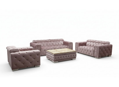 Komplet kanapowy Chesterfield 3+2+1 9914 w stylu Chesterfield_TEXTILE.