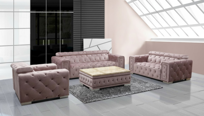 Klasyczna sofa z designem Chesterfield 3+1-osobowa Kanapa Komplet wyściółki Materiałowo Nowa
