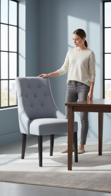 Design Chesterfield Krzesło Zestaw Lehn Podkładka Fotel Grupa 4x Nowy Krzesła Ustawić