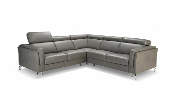 Dom Kino Sofa Kanapa Tapicerowana Sofy Narożnik Zestaw Relaksacyjny Podnóżki Skórzane