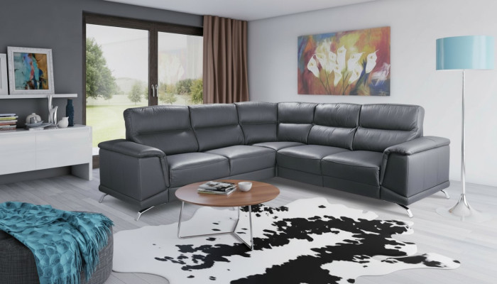Eck Garnitur Heim Kino Sofa Couch Polster Couchen Sofas Relax Fußstützen Leder Narożnik zestaw kino domowe Sofa kanapa Tapicerka Sofy Relaks Podnóżki Skóra