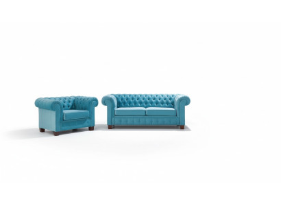 Chesterfield 2+1+1 Zestaw sofowy Couch Podkładka Siedziba Ustawić Sofa Couches