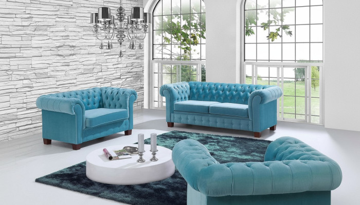 Chesterfield 2+1 Zestaw sofowy Kanapa Podkładka Siedziba Ustawić Sofa Kanapy Sofy Nowość