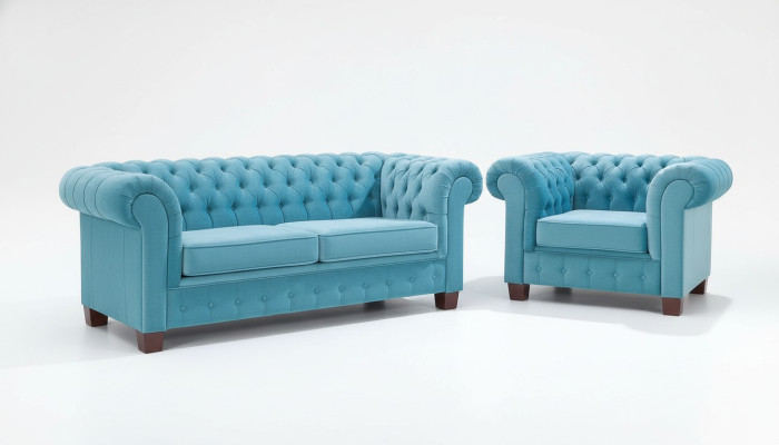 Chesterfield 2+1 Zestaw sofowy Kanapa Podkładka Siedziba Ustawić Sofa Kanapy Sofy Nowość
