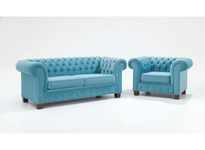 Chesterfield 2+1 Zestaw sofowy Kanapa Podkładka Siedziba Ustawić Sofa Kanapy Sofy Nowość