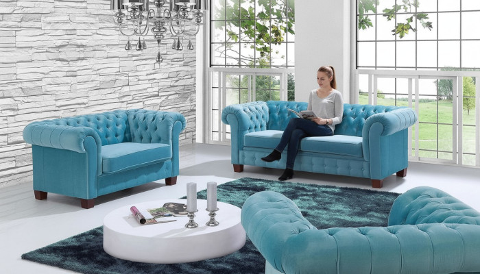 Skórzana sofa w stylu designu z tapicerką, zestaw 3+1+1, sofy z eko skóry.