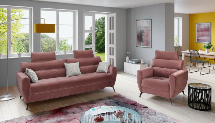 Leder Design Sofa Tapicerka Fotel Kanapa Zestaw 3+2+2 Skórzane Sofy Nowe Sofa