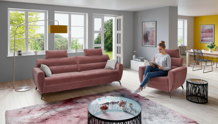 Sofa trzyosobowa Podkładka Design sofa Siedziba Sofy trzyosobowe Pokój Meble Modern Skóra