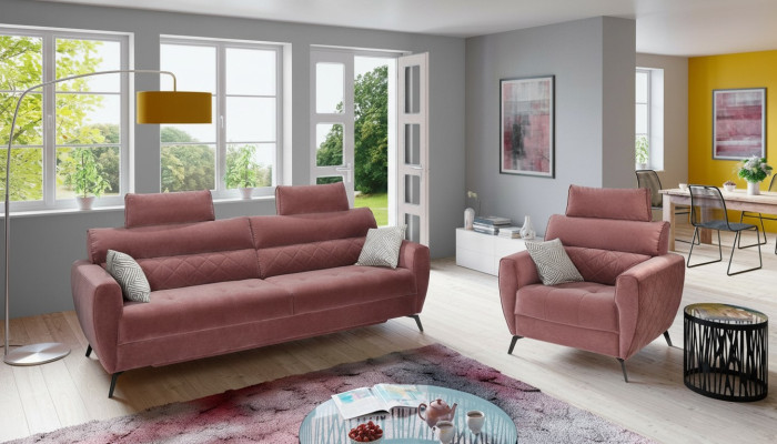 Sofa trzyosobowa Podkładka Design sofa Siedziba Sofy trzyosobowe Pokój Meble Modern Skóra