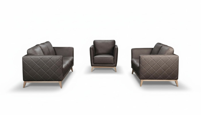 Skóra Design Couch Podkładka Siedziba 3+1+1 Ustawić Sofa Obcios sztuczna skóra