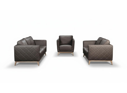 Skóra Design Couch Podkładka Siedziba 3+1+1 Ustawić Sofa Obcios sztuczna skóra