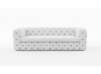 XXL Projektant Sofa Kanapa Poduszki 4-miejscowa Angielska Chesterfield Welurowe Sofy Kanapy