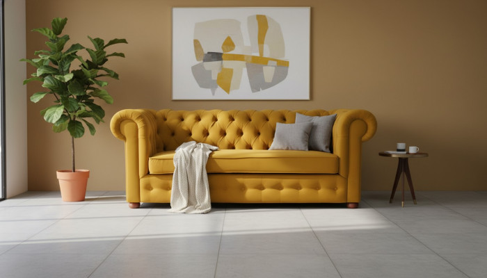 Chesterfield trzyosobowa kanapa Aksamit Podkładka Sofa rozkładana Funkcja łóżka Nowość