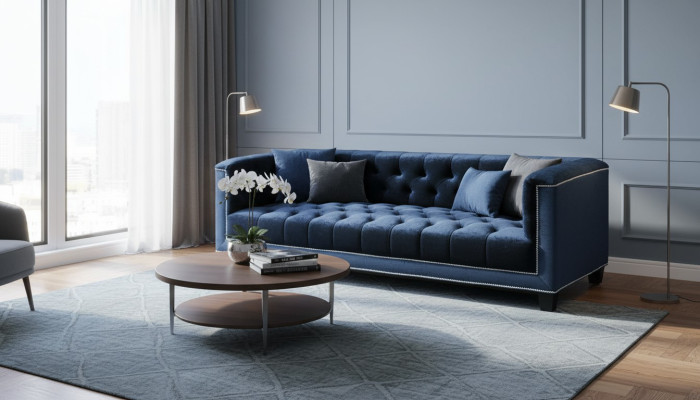 Elegancka designerska kanapa Podkładka Chesterfield sofa kanapy sofy trzyosobowe Aksamit
