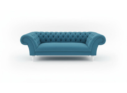 Włókienniczy 3 miejsce do siedzenia Blue Material Design Couch Podkładka Sofy Nowoczesna Sofa Chesterfield