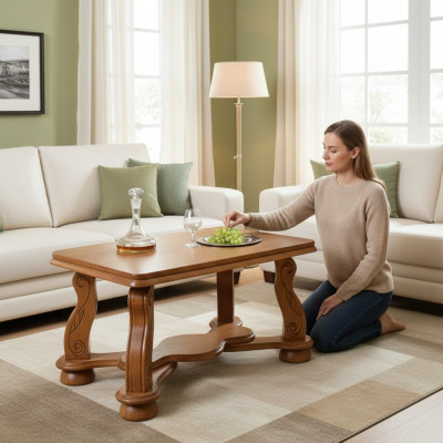 Prawdziwy Praca fizyczna Drewno Tabela Couch stoły Side New Sofa Classic