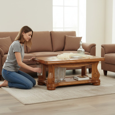 Prawdziwe drewno Tabela Classic Sofa Side stoły Drewno Praca fizyczna stolik kawowy Nowość