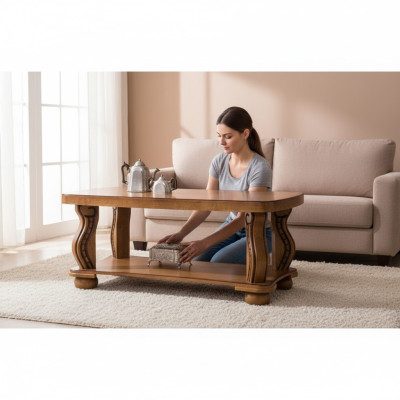 Praca oryginalnego drewna stolik kawowy Sofa Side stoły Classic Living Room Tabela