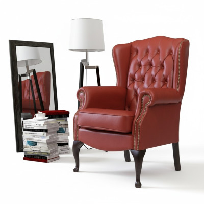 EarsFotel Fotel Club Television Krzesło Podkładka Sofa 1 miejsce siedzące Relaks Chesterfield
