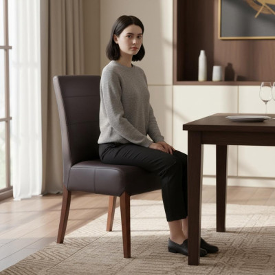Skóra Solidne drewno Krzesło krzesło do jadalni Designerskie krzesła do jadalni Krzesła