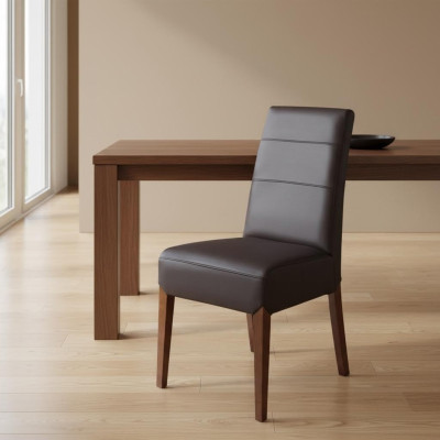 Zestaw 4x Krzesło do jadalni Skóra Solidne drewno Krzesło Designerskie krzesła do jadalni Krzesła