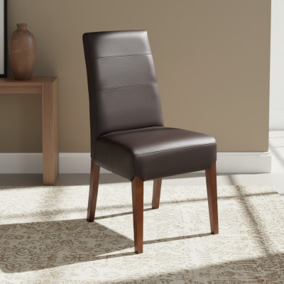 Zestaw 6x Krzesło do jadalni Skóra Solidne drewno Krzesło Designerskie krzesła do jadalni Krzesła