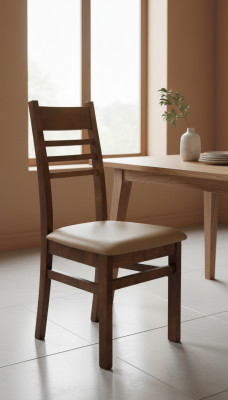 Fotel Krzesło Design Drewno Podkładka Modern Krzesła Gastro jadalnia 100% Skóra