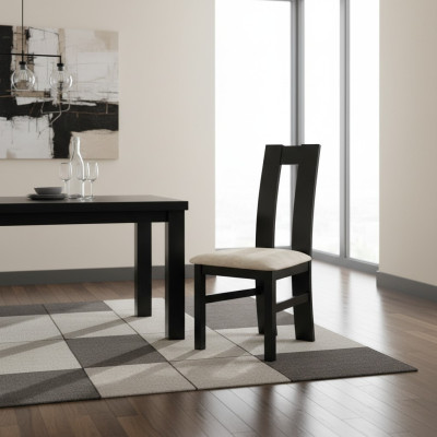 Design Lehn Krzesło Solidny Drewno Fotel Drewno Skóra Podkładka Krzesła Gastro