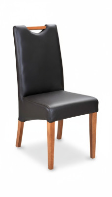 Design Fotel Zestaw Podkładek 4x Krzesło Drewno 100% Skóra Krzesła Gastro jadalnia