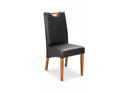 Design Fotel Zestaw Podkładek 4x Krzesło Drewno 100% Skóra Krzesła Gastro jadalnia